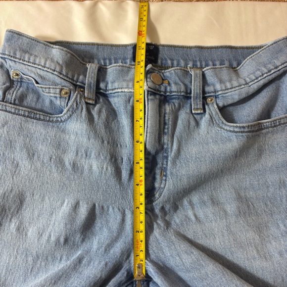 J Crew Cropped Jeans Slim Boyfriend Light Wash Hi Rise Ankle Capri Blue Size 28 - Picture 10 of 12